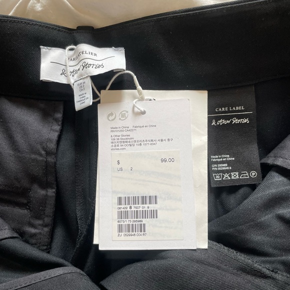 & Other Stories black cropped dress pants trousers - Picture 5 of 12